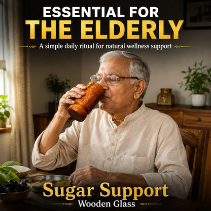 Sugar Control Wooden Water Glass (100% Ayurvedic)